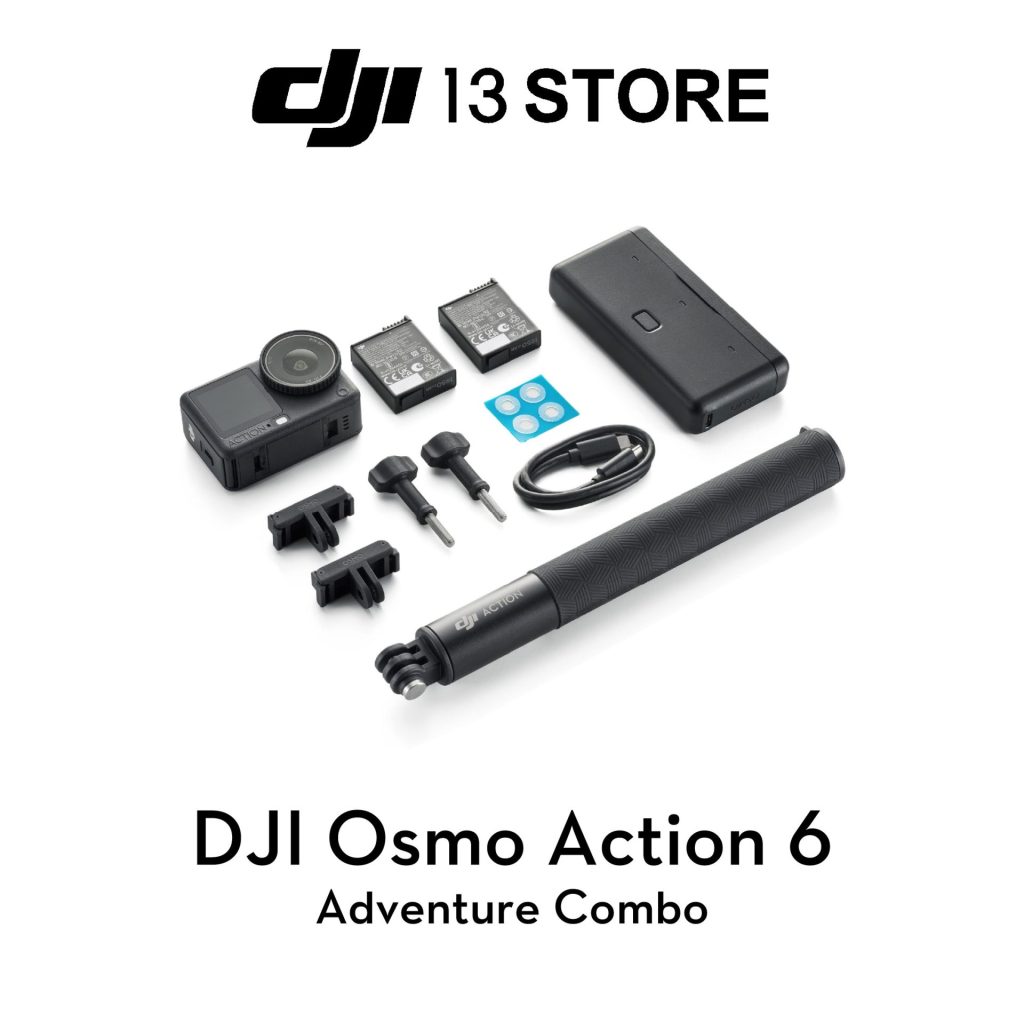 DJI Osmo Action 6 กล้องแอคชั่น ปรับรูรับแสงได้ (f/2.0 ถึง f/4.0) รุ่นแรก
